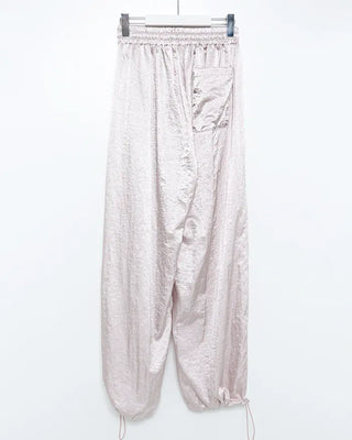 2-way hem satin easy pants