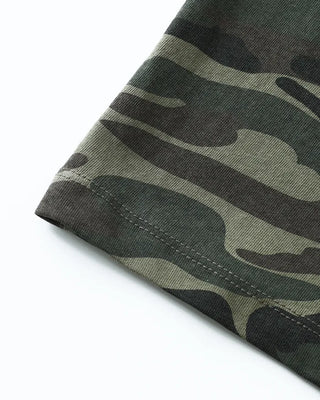 (ORIGINAL) Lettering Camo Half T-Shirt