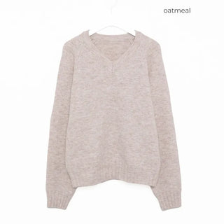 V-neck Bold Rib Sweater