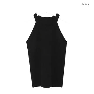 Halter neck knit sleeveless