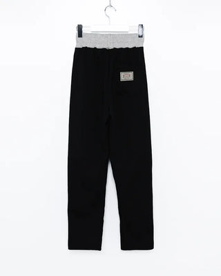 Two-tone wide sweatpants
