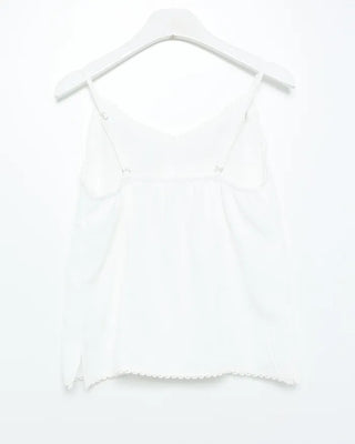 Flower stitch fagoting camisole