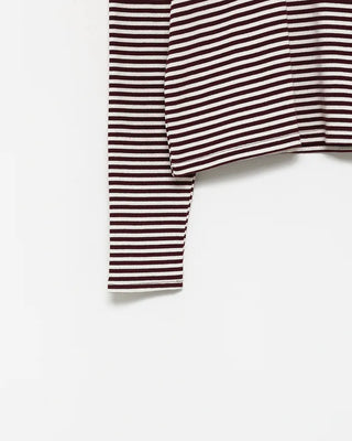 Thin striped ribbed cut and sew