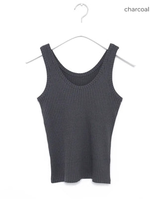 U-neck ribbed tank top