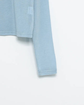 Polo neck semi-cropped long T-shirt