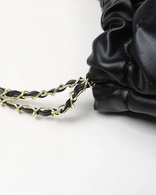 Quilted Chain Frame Purse Bag