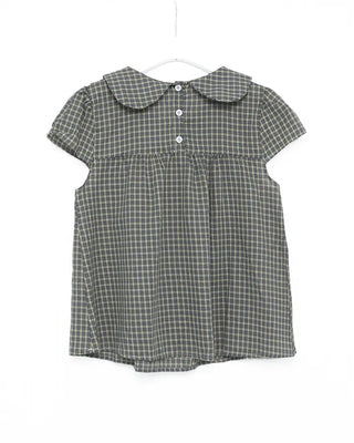 Cap puff sleeve ribbon flare blouse