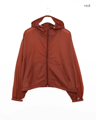 Hooded cropped windbreaker