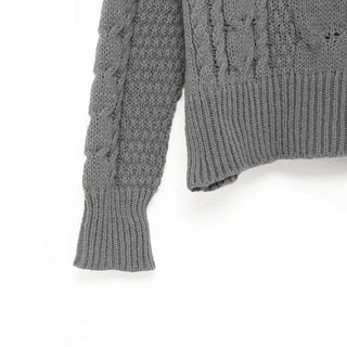 One-shoulder cable knit