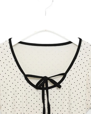 Dot tie half-sleeve T-shirt