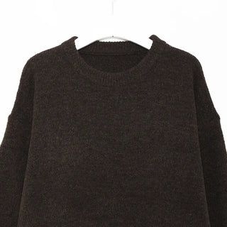 (Unisex) Drop Shoulder Simple High Gauge Sweater