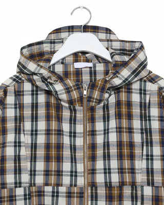 (Unisex) Cotton Check Windbreaker