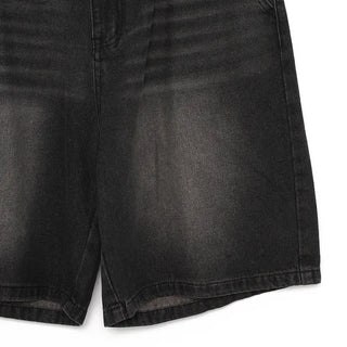 Washed Bermuda denim pants