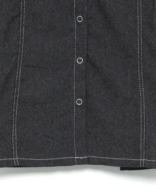 Rear Ribbon Denim Mini Dress