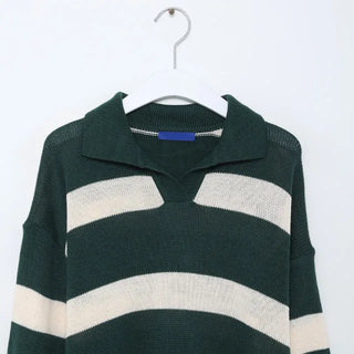 Bold striped loose-fit knit