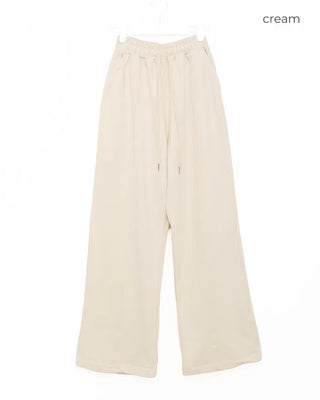 Plain elastic waist sweatpants