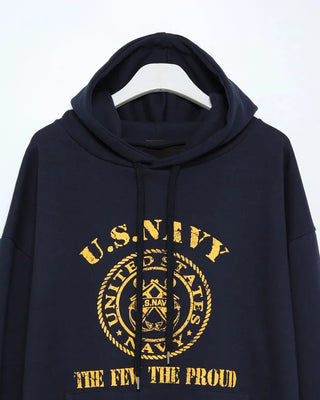 US NAVY Lettering Hooded Parka