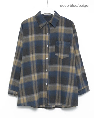 Loose-fit check shirt