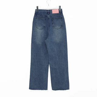 Asymmetrical denim pants
