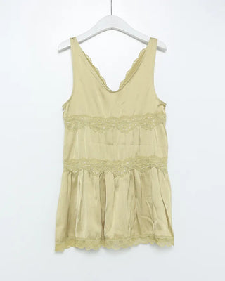 Lace V-neck mini dress