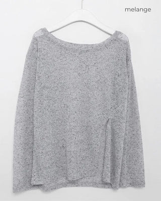 See-through slit round knit