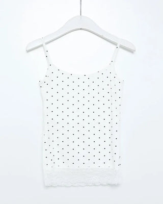 Dot lace point camisole