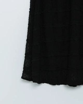 Polka Dot Frill Long Skirt