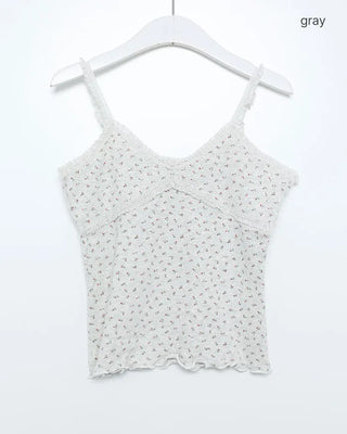 Flower lace detail camisole