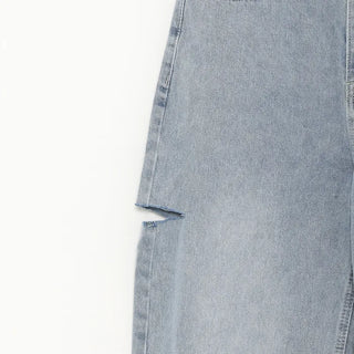 Side-slit vintage denim pants