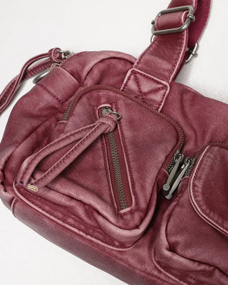 Block stitch stud vintage Boston bag