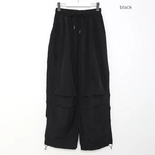 (Unisex) Tucked Nylon Parachute Pants