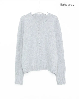 Color Button Knit Cardigan