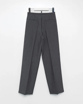 Straight-fit striped West Point slacks