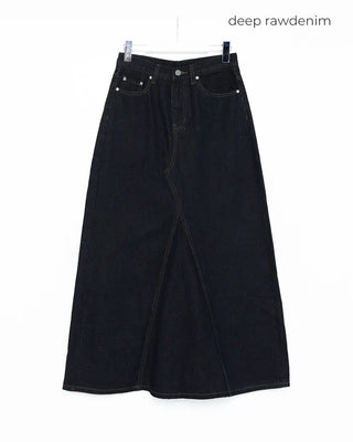 Casual denim long skirt