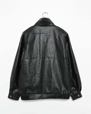 High-neck leather jacket