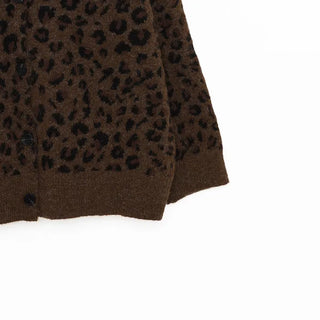Leopard print oversized cardigan