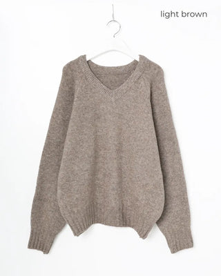 V-neck basic knit