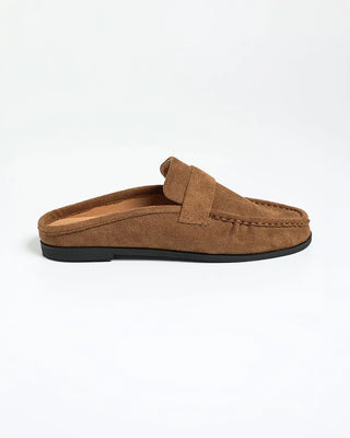 Suede mule sandals
