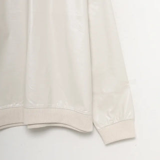 Leather glossy sweatshirt