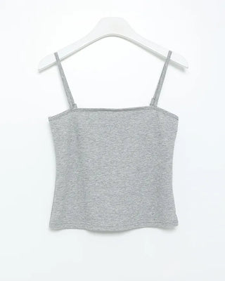 Button motif T-shirt