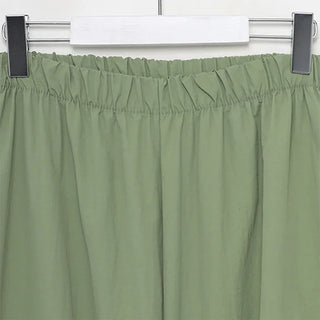 Summer nylon elastic waist pants