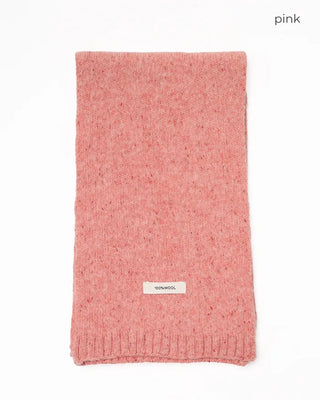 Melange knit wool scarf
