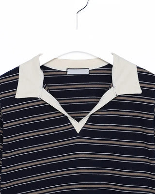 Color border half-sleeve T-shirt