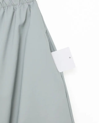 Elastic waist balloon nylon skirt