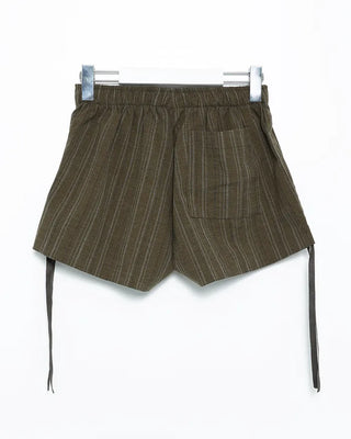 Striped side drawstring shorts