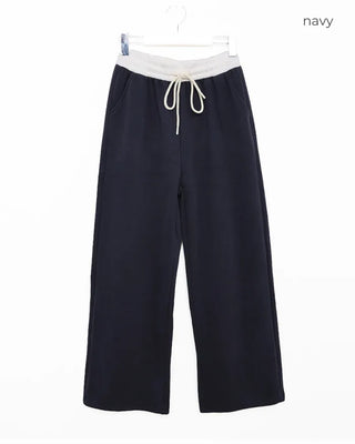 Brushed two-tone banding pants