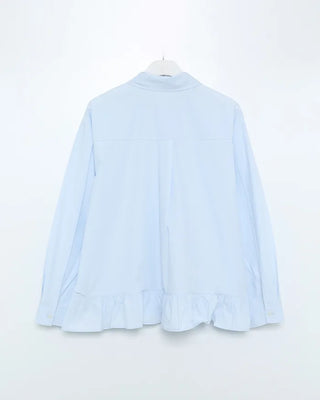Frilled collar shirt