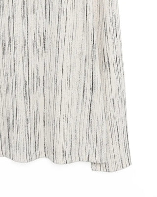 Striped button-up long-sleeved T-shirt