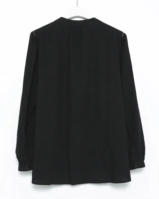 Fagoting Shoulder Frill Button Blouse