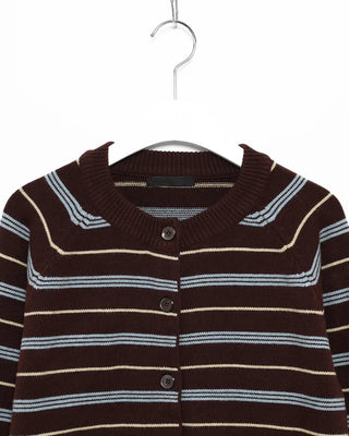 Striped Round Cardigan